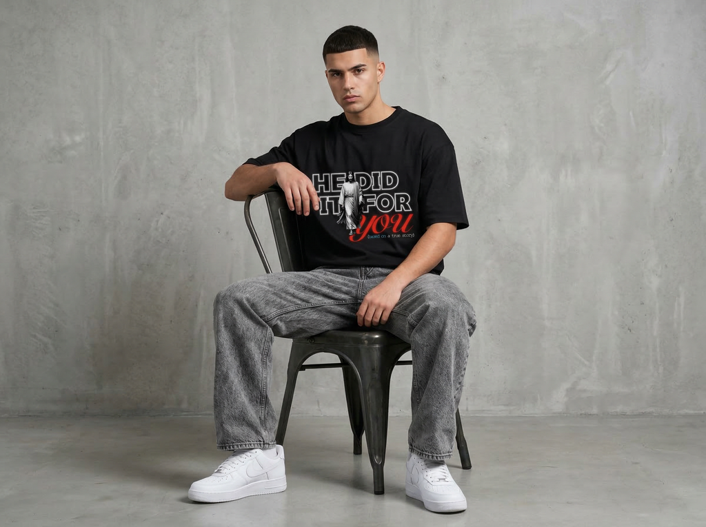 He did it for you - Premium Oversized Shirt