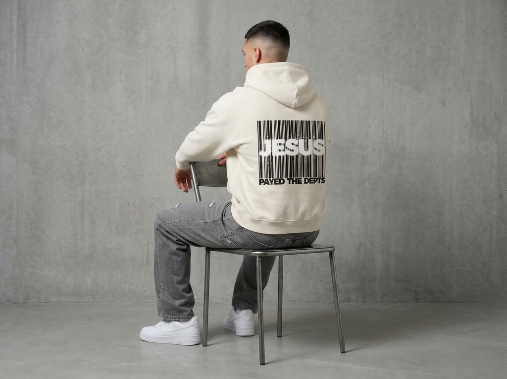 JESUS payed the depts - Premium Hoodie