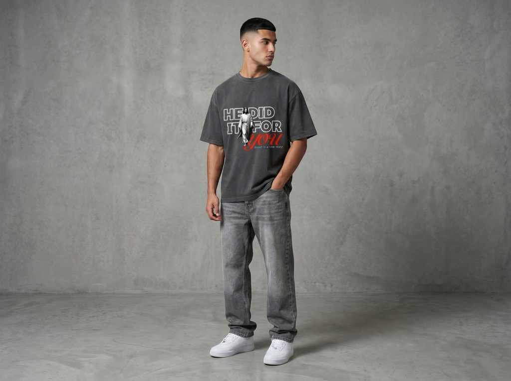 He did it for you - Premium Oversized Shirt