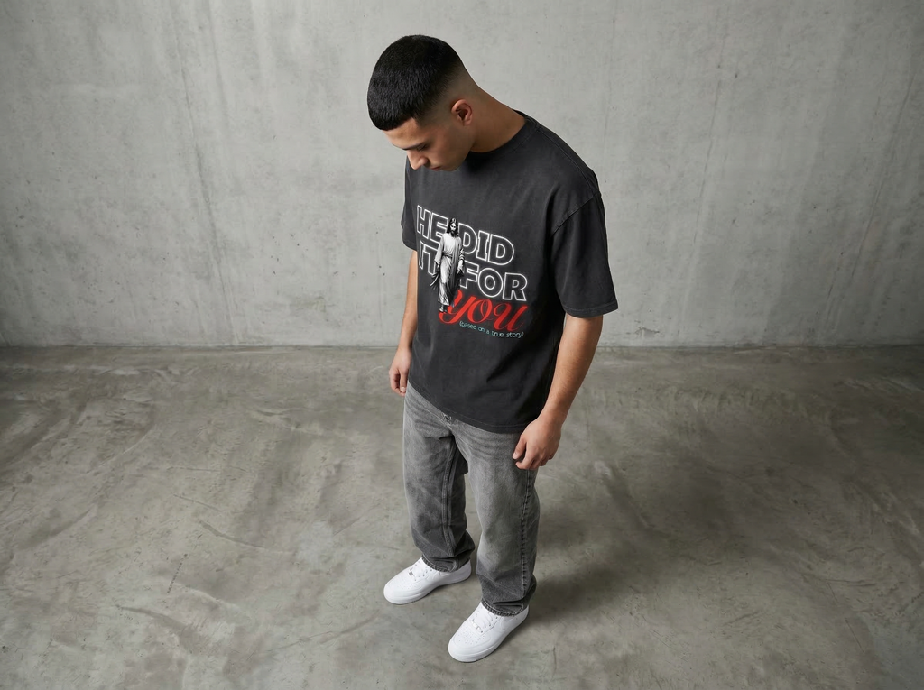 He did it for you - Premium Oversized Shirt