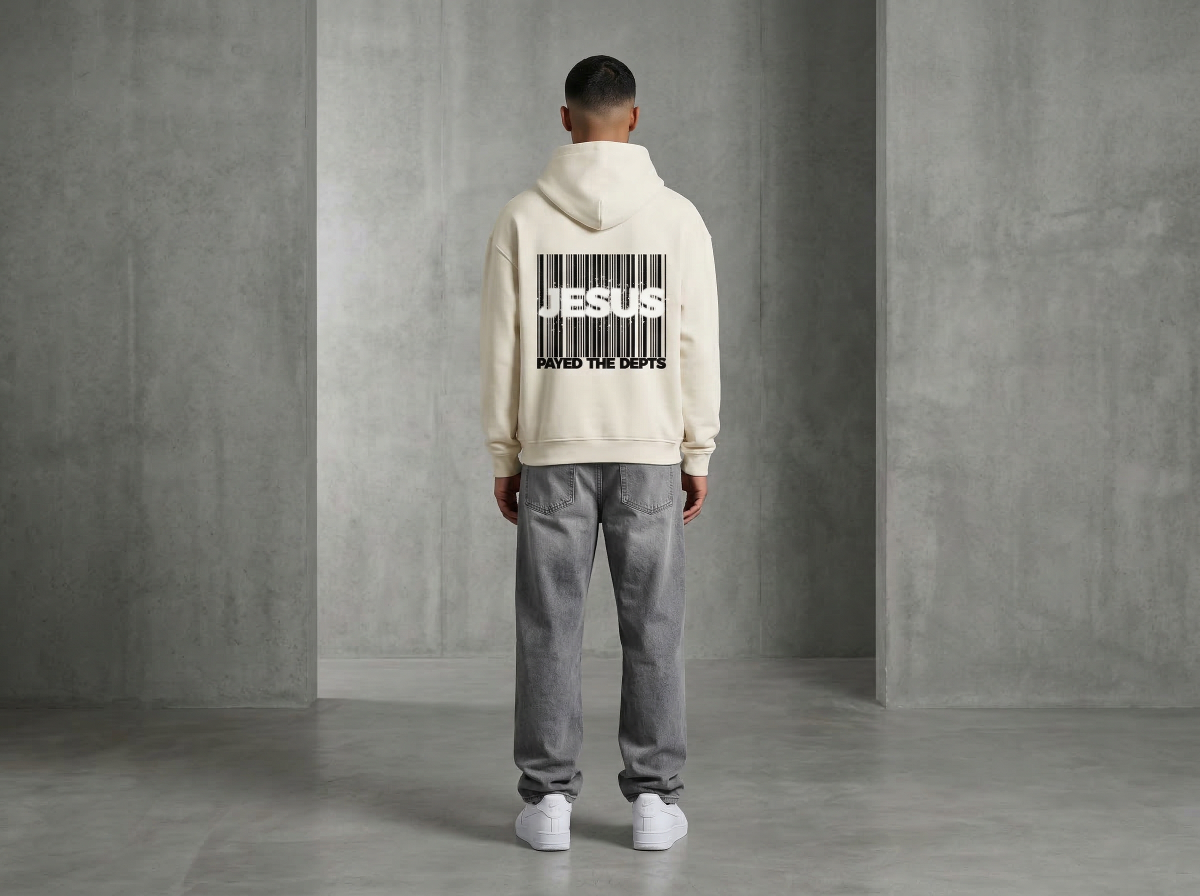 JESUS payed the depts - Premium Hoodie
